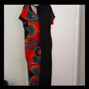 Two tone maxi dress